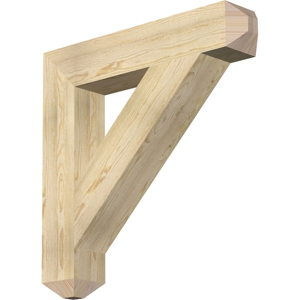 Ekena Millwork Traditional Craftsman Rough Sawn Bracket, Douglas Fir, 6"W x 34"D x 34"H BKT06X34X34TRA04RDF - main
